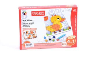 Puzzle mozaic „Animal” 4 în 1 – 110 piese