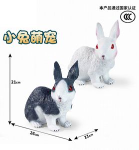 Iepure artificial din plastic, decorativ, 26 cm