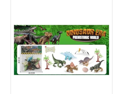 Set figurine cu dinozauri, Plastic, 3+, Multicolor