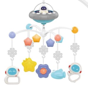 Carusel muzical cu lumini, sunete si Zornaitori bebe, viata in spatiu