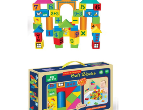 Jucarie – set de constructie pentru copii mici, 47 piese, blocuri de constructie moi