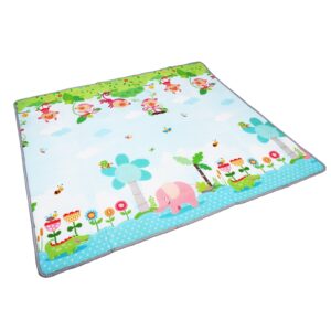 Saltea de joaca pentru bebelusi Fokelyi XPE dublu fata, impermeabila
