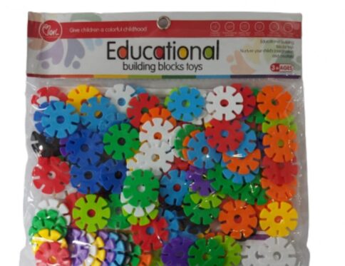 Set educational STEM de constructie cu discuri, 78 piese