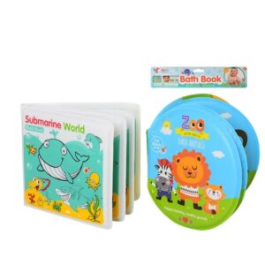 Carte de baie pentru copii, jucarii de baie – Animalute, set de 2 bucati, cu sunet