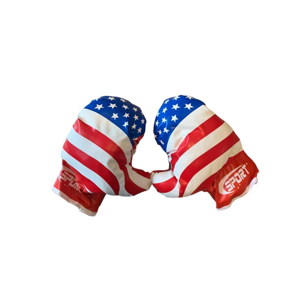 Set manusi de box pentru copii, model USA, Cezarino