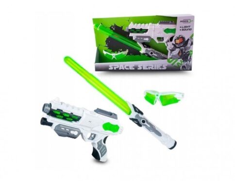 Pistol de Jucarie Electric Spațial cu Baston și Ochelari pentru Copii