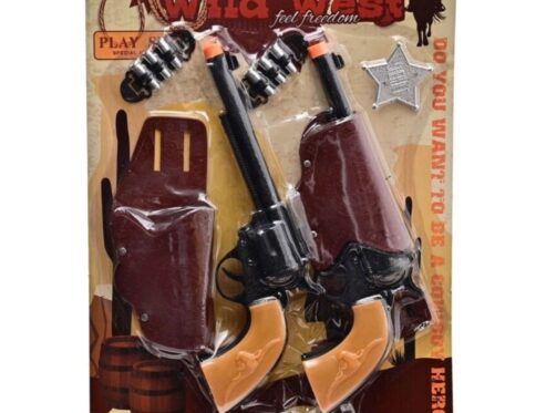 Set Pistoale Cowboy cu Ventuze și Accesorii