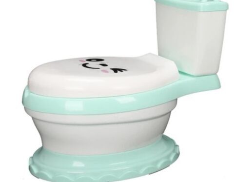 Olita educationala cu muzica, tip toaleta, cu reductor, bleu