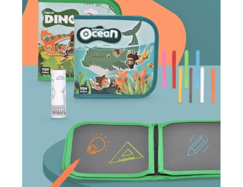 Carte textila de colorat cu 6 pagini